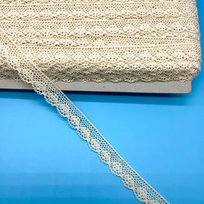 Natural 7/8" 100% Cotton Cluny Lace - 15 Yards