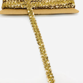Gold 3/4" Mini Sequin Galloon - 12 Yards