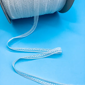 White 3/8" Ultra Fine Baby Lace - 24 Yards