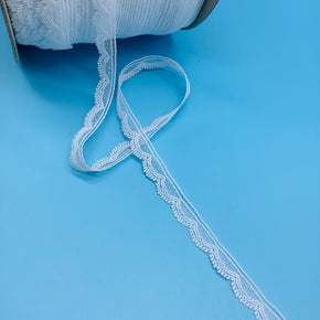 White 1/2" Scallop Lace - 24 Yards