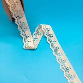 Natural 1-1/2" Eyelet Lace - 15 Yards