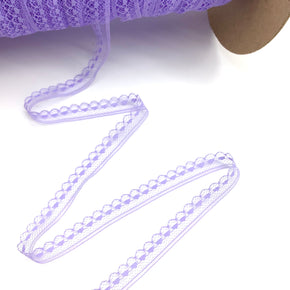 Lilac 3/8" Point D'esprit Mini Lace - 24 Yards