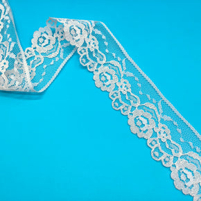 Natural 1-3/4" Floral Lace Edge - 12 Yards