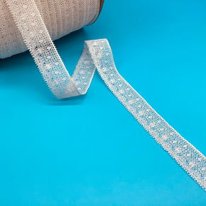 Natural 1" Ultra Fine Cotton Bobbin Lace - 10 Yards