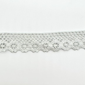 Trimplace 1" (25mm) White  Cluny Lace Trim – Floral Scalloped Cotton Lace Ribbon for Sewing, Crafts, Bridal & Home Décor – - 12 Yards