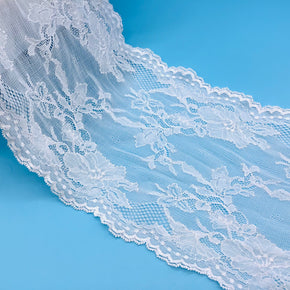 White 7" Lace Fabric Galloon - 8 Yards