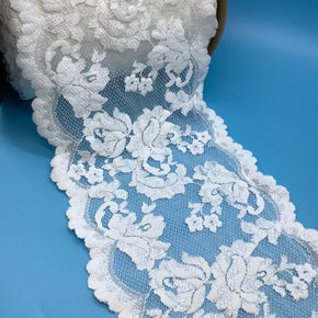 Ivory 9" Classic Floral Pattern with Leaves & Blossoms - 6 Yards