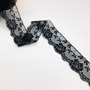 Black 2-1/4" Lace Edge - 10 Yards