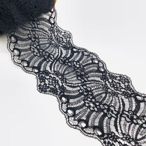 Black 5" Art Deco Lace Galloon - 8 Yards