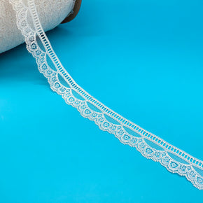 Ivory 1-1/2" Ladder Lace Trim - 12 Yards