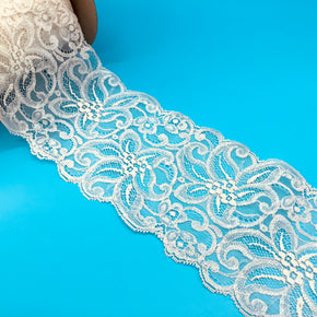 Ivory 5" Floral Lace Galloon with Classic Romantic Character - 8 Yards