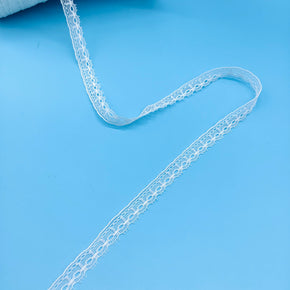 White 3/8" Pico Edge Baby Lace - 18 Yards
