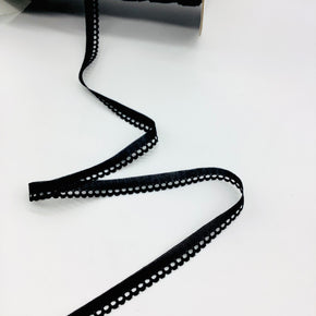 Black 7/16" Pico Edge Lace - 18 Yards