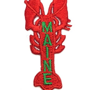 MAINE LOBSTER PRESS-ON APPLIQUE 1" X 2"
