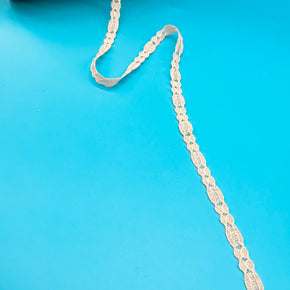 Champagne 3/8" Corded Lace Galloon - 18 Yards