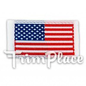 5/8 " X 1-1/8 " STICK ON MINI WOVEN AMERICAN FLAG