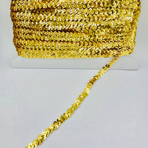 Trimplace Gold 3/8" Single Row Stretch Sequin