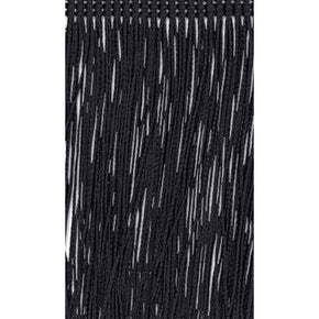 BLACK 5 INCH RAYON CHAINETTE FRINGE