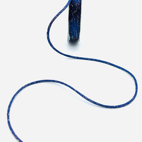 Navy with Gold Speckle 2mm Satin Cord Rattail - 20 Yards - Trimplace LLC