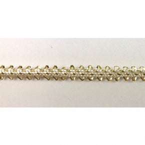 Trimplace 1/4" White/Gold Metallic Pico Edge Braid