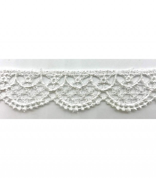 Lace Trim 7/8- White - White (Sold by the Yard) - Trims By The Yard