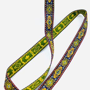 Oriental Multi-Colors 5/8" Woven Edge Jacquard Ribbon