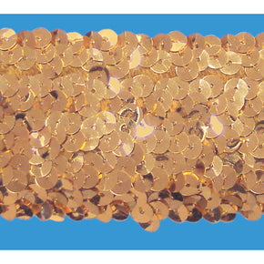 GOLD 2 INCH (5 ROW) STRETCH SEQUIN-NEW!!!! LOW PRICE