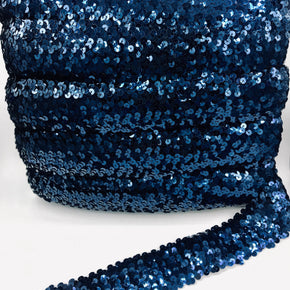 Trimplace Navy 2" (5 Row) Stretch Sequin