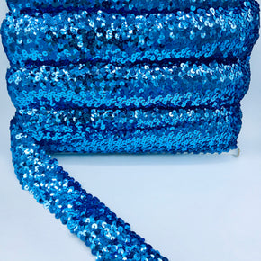 Trimplace Dior Blue 2" (5 Row) Stretch Sequin
