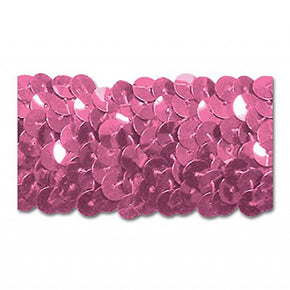 CANDY PINK 1-1/4 INCH (3 ROW) STRETCH SEQUIN-NEW!!!! LOW PRICE