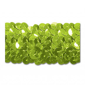 LIME 1-1/4 INCH (3 ROW) STRETCH SEQUIN-NEW!!!! LOW PRICE