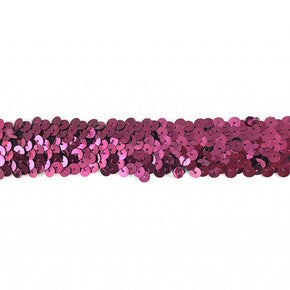 Trimplace Wine 1-1/4 Inch Stretch Sequin - 3 Row
