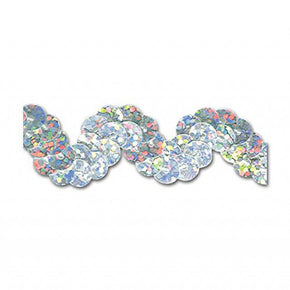 SILVER HOLOGRAM 5/8 INCH SEQUIN RIC RAC