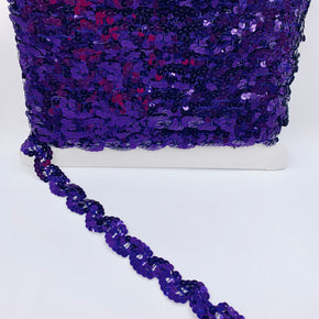 Trimplace Purple 1" Sequin Trim - 9 Yards