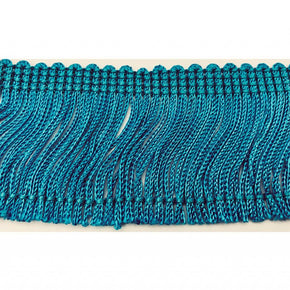 Trimplace Turquoise 2" Rayon Chainette Fringe