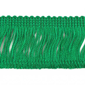Trimplace Kelly Green 2" Rayon Chainette Fringe