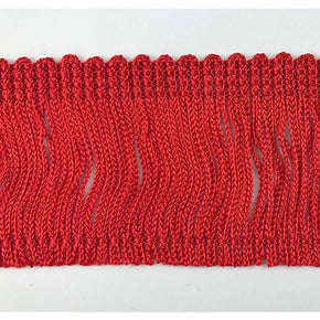 Trimplace Cherry Red 2" Rayon Chainette Fringe