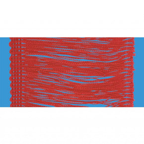 Red 4" Rayon Chainette Fringe