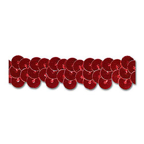 RED 1/2 INCH STRETCH SEQUIN