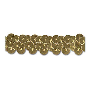 GOLD 1/2 INCH STRETCH SEQUIN