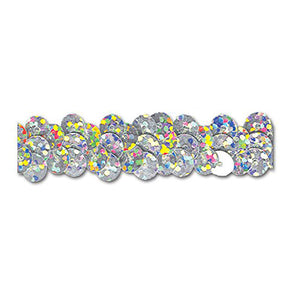 SILVER HOLOGRAM 1/2 INCH STRETCH SEQUIN