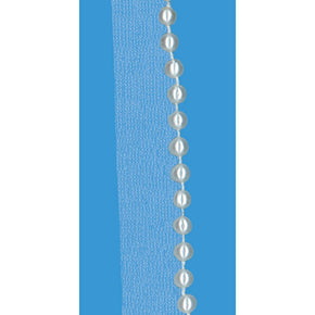 WHITE 1/2 INCH 2.5MM PEARL PIPING