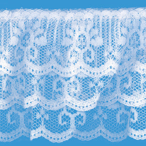 WHITE 2 1/2 INCH 3 TIER LACE