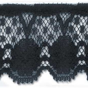Black 1 1/2 InchSwiss Daisy Lace