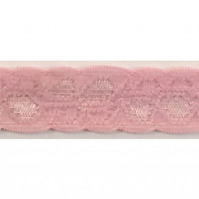 PINK 1/2" STRETCH LACE GALLOON