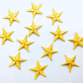 Flag Gold 5/8" Star Iron-on Embroidered Applique