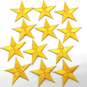 Flag Gold 1-5/8" Embroidered Star Applique
