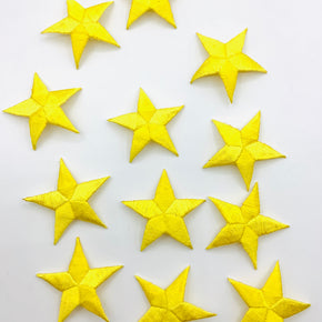 Yellow 1-5/8" Embroidered Star Applique