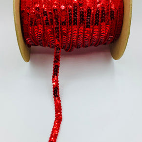 Trimplace Red 3/8" Single Row Sequin Trim