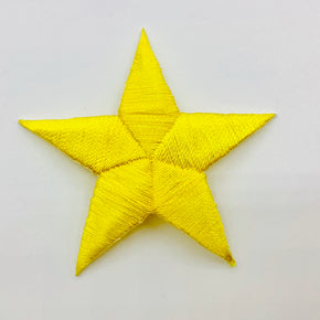 Yellow 2" Star Iron-on Embroidered Applique